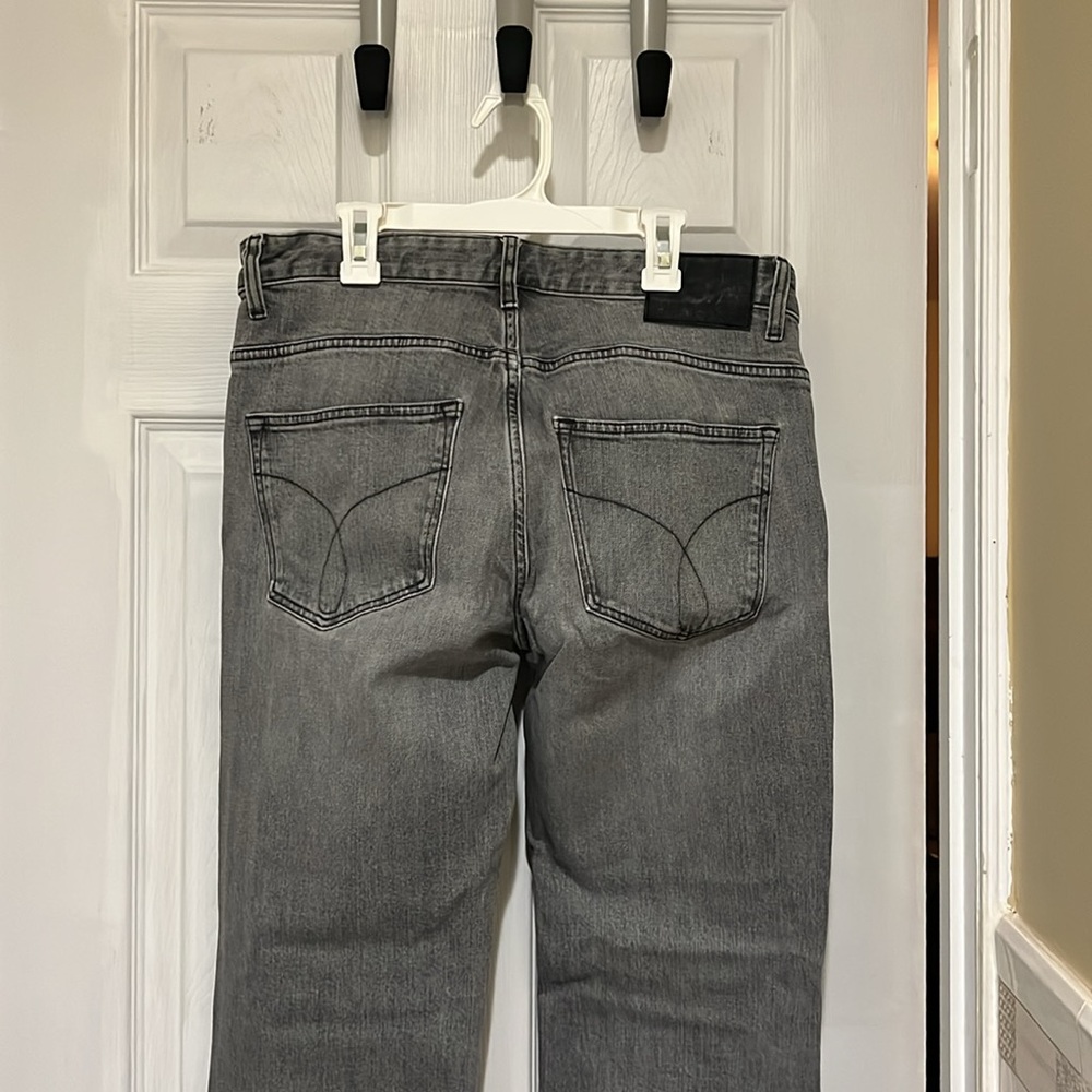 Calvin Klein Men's Dark Gray Straight Jeans - Picture 5 of 5